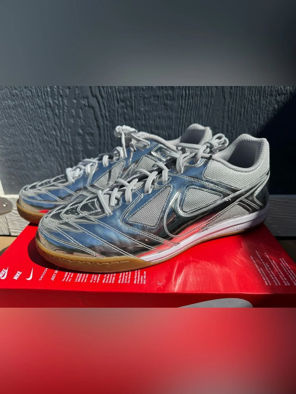 NEW Nike Gato LV8 Chrome Metallic Silver Gum IB3566-001 Mens Shoes 9.5-13